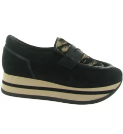 mocassins - Elégant - femme - Cuir - Noir - Softwaves