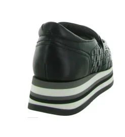 mocassins - Elégant - femme - Cuir - Noir - Softwaves