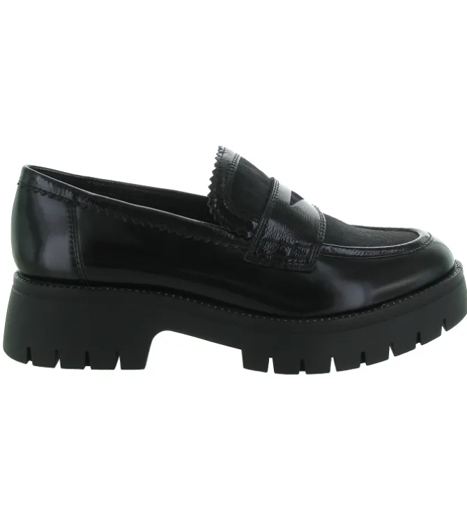 mocassins - Elégant - femme - Cuir - Noir - Regarde le ciel...