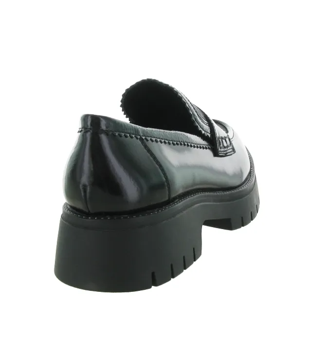 mocassins - Elégant - femme - Cuir - Noir - Regarde le ciel...