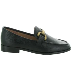 mocassins - Elégant - femme - Cuir - Noir - Bibi lou