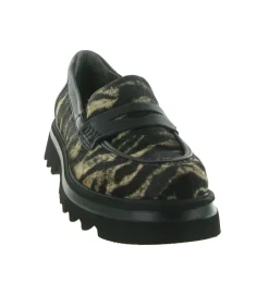 mocassins - Elégant - femme - Cuir - Zèbre - Softwaves