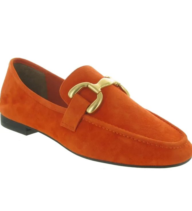 mocassins - Elégant - femme - Nubuck - Orange - Bibi lou