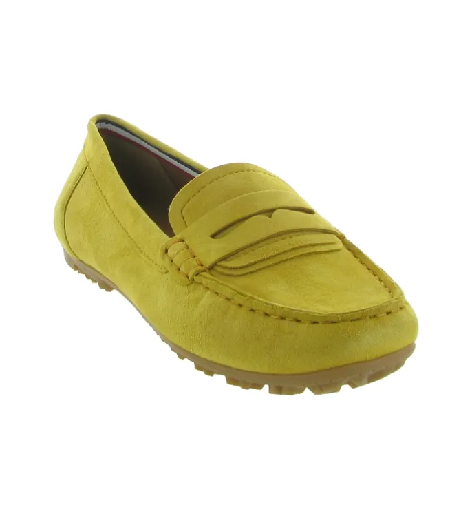 mocassins - Elégant - femme - Nubuck - Jaune - Geox