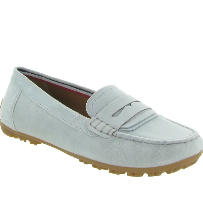 mocassins - Elégant - femme - Nubuck - Bleu - Geox