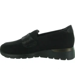mocassins - Elégant - femme - Nubuck - Noir - Mephisto