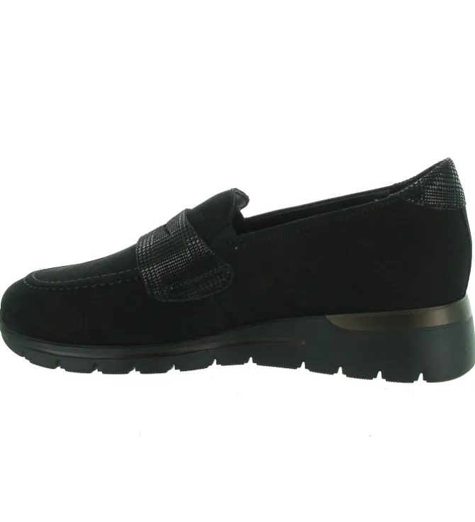 mocassins - Elégant - femme - Nubuck - Noir - Mephisto