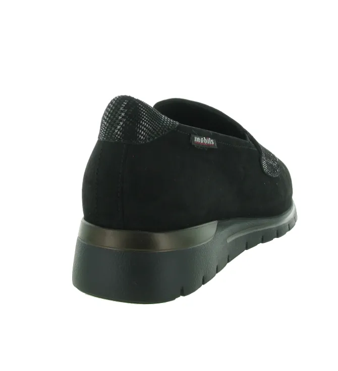 mocassins - Elégant - femme - Nubuck - Noir - Mephisto
