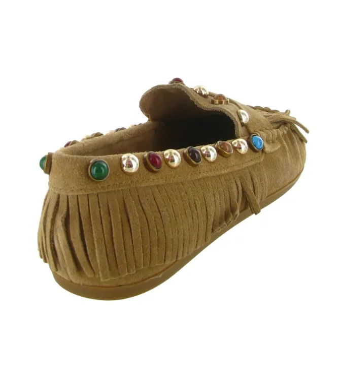 mocassins - Elégant - femme - Nubuck - Beige - Inuovo