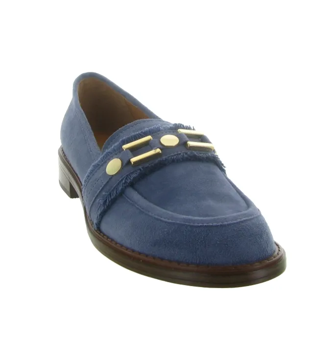 mocassins - Elégant - femme - Nubuck - Bleu jean - Mamzelle