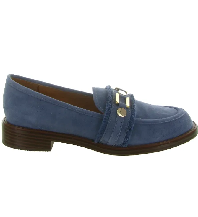 mocassins - Elégant - femme - Nubuck - Bleu jean - Mamzelle
