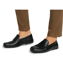 mocassins - Elégant - homme - Cuir - Noir - Geox