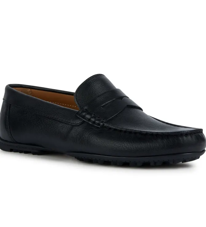 mocassins - Elégant - homme - Cuir - Noir - Geox