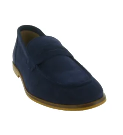 mocassins - Elégant - homme - Nubuck - Bleu - Schmoove