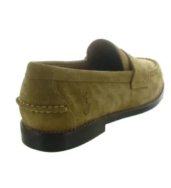 mocassins - Elégant - homme - Nubuck - Camel - Ralph lauren