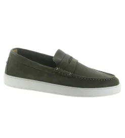 mocassins - Elégant - homme - Nubuck - Marron - Black stone