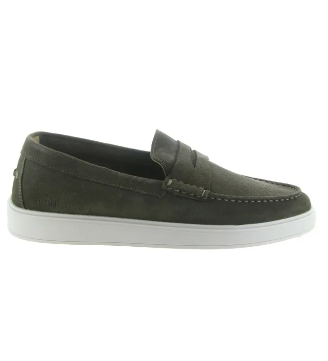 mocassins - Elégant - homme - Nubuck - Marron - Black stone