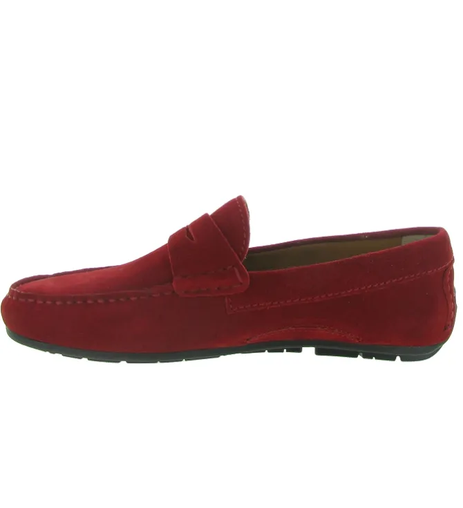 mocassins - Elégant - homme - Nubuck - Rouge - Atelier tropezien