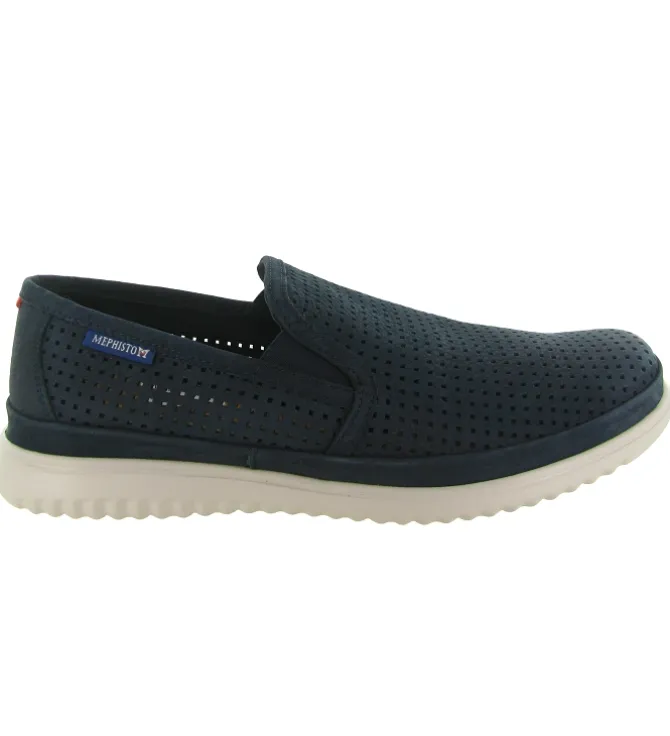 mocassins - Elégant - homme - Toile - Bleu Marine - Mephisto
