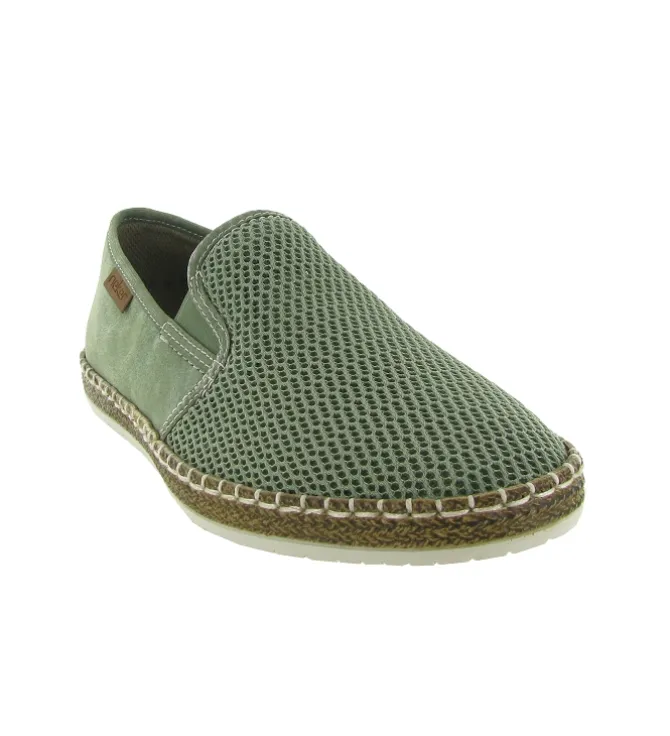 mocassins - Elégant - homme - Toile - Kaki - Rieker