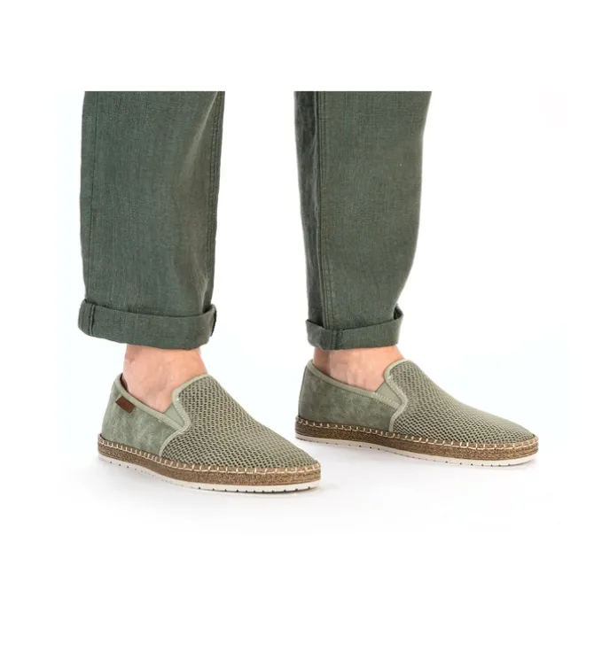 mocassins - Elégant - homme - Toile - Kaki - Rieker
