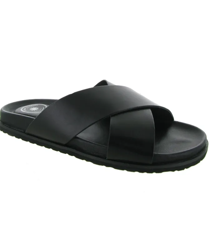 nu pieds - Mules et Tongs - homme - Cuir - Noir - Atelier tropezien