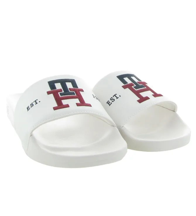 nu pieds - Mules et Tongs - homme - Synthétique - Blanc - Tommy hilfiger