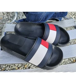 nu pieds - Mules et Tongs - homme - Synthétique - Noir - Tommy hilfiger