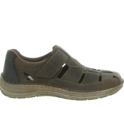 nu pieds - Sandales - homme - Cuir - Marron - Rieker