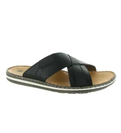 nu pieds - Sandales - homme - Synthétique - Noir - Rieker