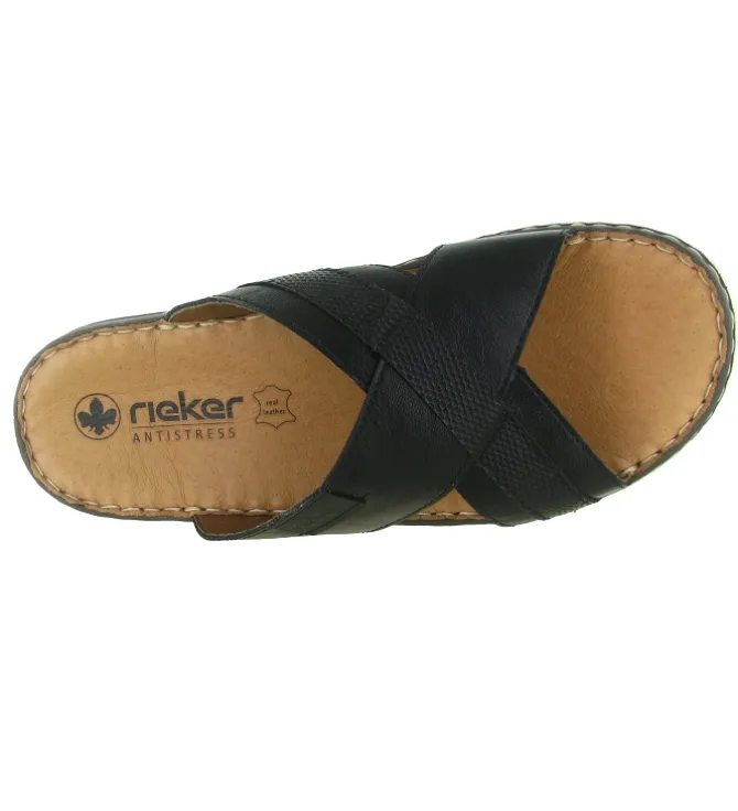 nu pieds - Sandales - homme - Synthétique - Noir - Rieker