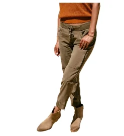 pantalon - CHINO - vetement femme - Coton - Kaki - Freeman t.porter