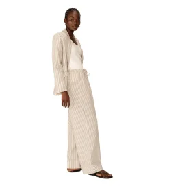 pantalon - DROIT - vetement femme - Textile - Beige - Grace and mila