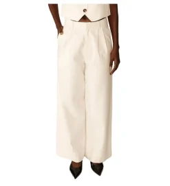 pantalon - DROIT - vetement femme - Textile - Beige - Grace and mila