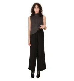 pantalon - DROIT - vetement femme - Coton - Noir - Grace and mila