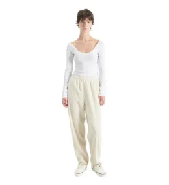 pantalon - DROIT - vetement femme - Coton - Beige - American vintage
