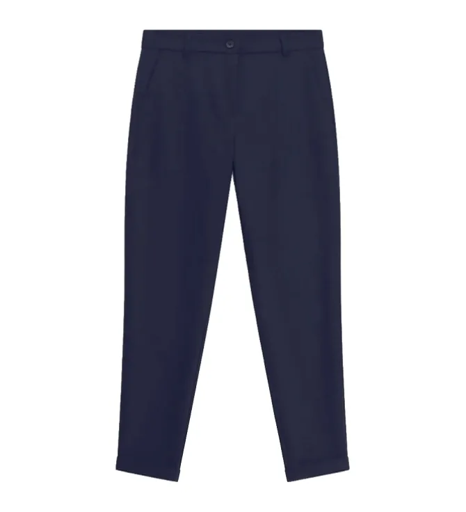 pantalon - DROIT - vetement femme - Coton - Bleu Marine - Imperial fashion