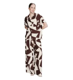 pantalon - DROIT - vetement femme - Synthétique - Chocolat - Grace and mila