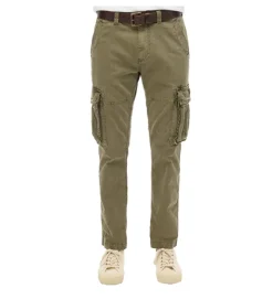 pantalon - POCHES LATERALES - vetement homme - Coton - Kaki - Superdry