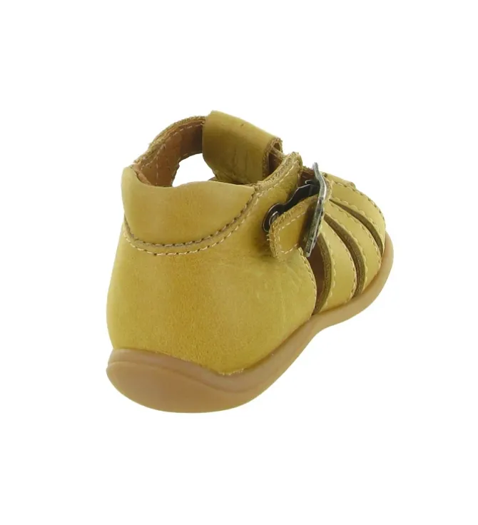 pre marche du 16 au 23 - - bebe garcon - Cuir - Jaune - Bellamy