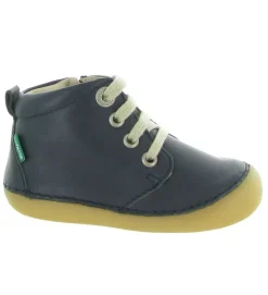 pre marche du 16 au 23 - - bebe garcon - Cuir - Bleu - Kickers