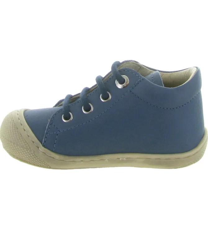 pre marche du 16 au 23 - Semelle souple - bebe garcon - Cuir - Bleu - Naturino