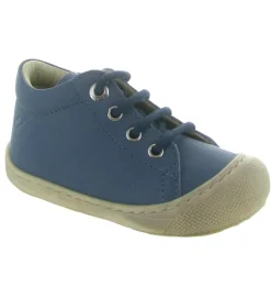 pre marche du 16 au 23 - Semelle souple - bebe garcon - Cuir - Bleu - Naturino