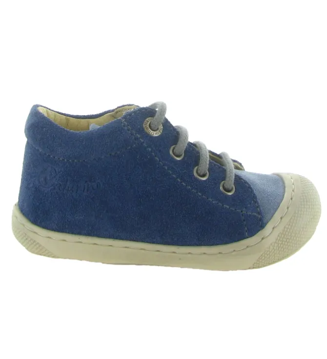 pre marche du 16 au 23 - Semelle souple - bebe garcon - Cuir - Bleu Marine - Naturino