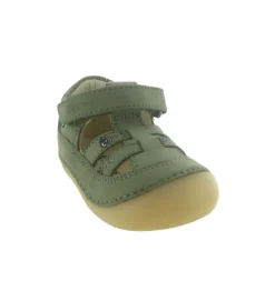 pre marche du 16 au 23 - Semelle souple - bebe garcon - Cuir - Vert - Kickers