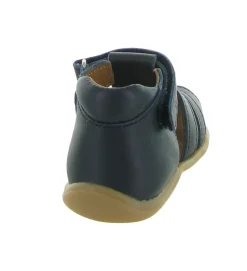 pre marche du 16 au 23 - Semelle souple - bebe garcon - Cuir - Bleu Marine - Bellamy
