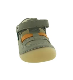 pre marche du 16 au 23 - Semelle souple - bebe garcon - Cuir - Vert - Kickers