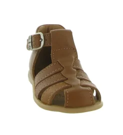 pre marche du 16 au 23 - Semelle souple - bebe garcon - Cuir - Marron - Bellamy