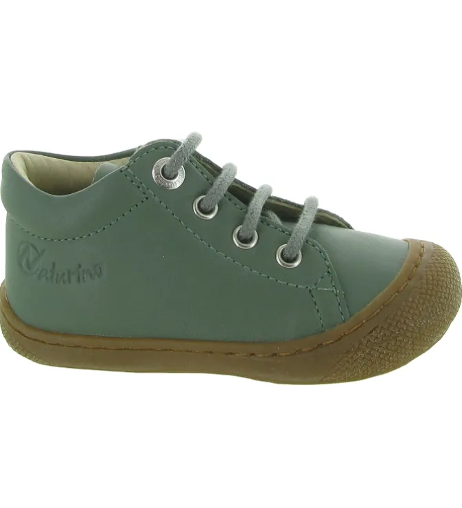 pre marche du 16 au 23 - Semelle souple - bebe garcon - Cuir - Vert - Naturino