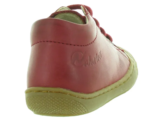 pre marche du 16 au 23 - Semelle souple - bebe garcon - Cuir - Rouge - Naturino